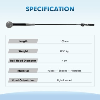 Costway Εκπαιδευτικό Εργαλείο Γκολφ 100εκ με Βαρυμένο Κεφάλι για Λα...