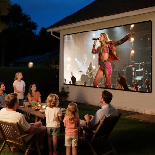 VEVOR Οθόνη Προβολής 4K HD 150 ιντσών, Επιτοίχια με 12 Γάντζους και...