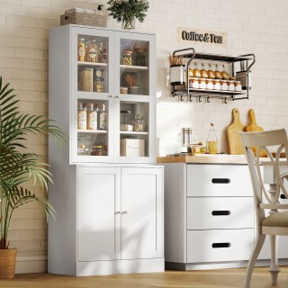 HOMCOM Κινητή Βιβλιοθήκη με 2 Ντουλάπια, Ρυθμιζόμενα Ράφια και Γυάλ... HOMCOM Κινητή Βιβλιοθήκη με 2 Ντουλάπια, Ρυθμιζόμενα Ράφια και Γυάλ...