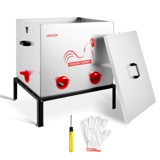 VEVOR Αυτόματη Ταΐστρα Κοτόπουλων, Χωρητικότητα 38,56 κιλά, 6 Θύρες...