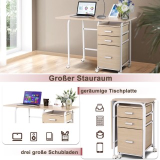 Costway Πτυσσόμενο Γραφείο Υπολογιστή με Σταθερή Μεταλλική Κατασκευ... Costway Πτυσσόμενο Γραφείο Υπολογιστή με Σταθερή Μεταλλική Κατασκευ...