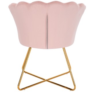 BAKAJI  Πολυθρόνα Καρέκλα Χαλάρωσης με Πλάτη και Κάθισμα από Ροζ Βε...