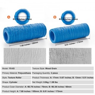 Σφραγίδες Σκυροδέματος VEVOR 8,5 x 3 εκ & 7,5 x 2 εκ Πολυουρεθάνης ... Σφραγίδες Σκυροδέματος VEVOR 8,5 x 3 εκ & 7,5 x 2 εκ Πολυουρεθάνης ...