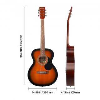 VEVOR Σετ Κιθάρας Dreadnought Ακουστική για Αρχάριους με Θήκη - Sun...