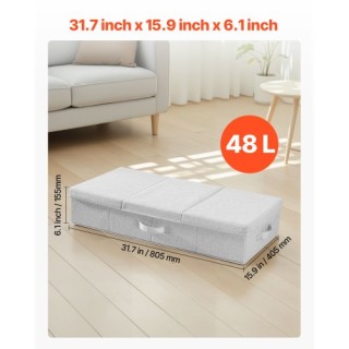 VEVOR 48L Πτυσσόμενο Κουτί Αποθήκευσης Ρούχων κάτω από το Κρεβάτι -... VEVOR 48L Πτυσσόμενο Κουτί Αποθήκευσης Ρούχων κάτω από το Κρεβάτι -...