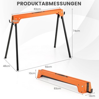 Costway Σετ 2 πτυσσόμενων καβαλέτων εργαλείων, πορτοκαλί 83 x 13 x... Costway Σετ 2 πτυσσόμενων καβαλέτων εργαλείων, πορτοκαλί 83 x 13 x...