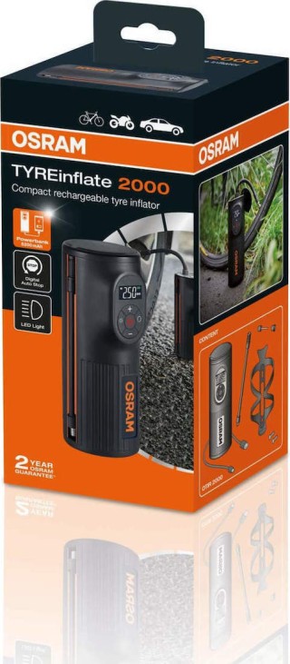 Τρόμπα Αυτοκινήτου Επαναφορτιζόμενη 12V OTIR2000  OSRAM