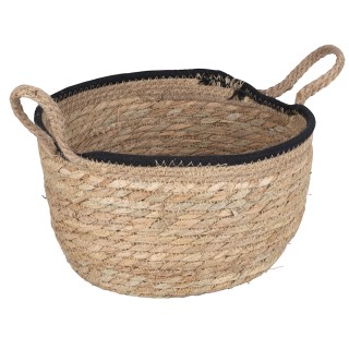 Villa DEste  Σετ 3 καλάθια από φυσικές ίνες και σχοινί με λαβές Nat...