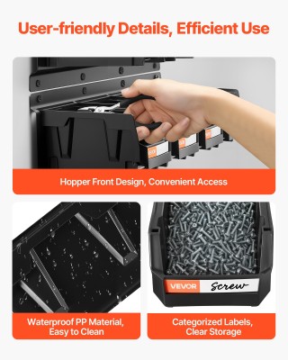 VEVOR Επιτοίχια Αποθηκευτικά Κουτιά, 12 Πλαστικά Δοχεία & 3 Μεταλλι... VEVOR Επιτοίχια Αποθηκευτικά Κουτιά, 12 Πλαστικά Δοχεία & 3 Μεταλλι...