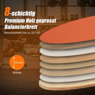 Costway  Σετ Ισορροπίας με Σανίδα και Ρολό από Φελλό για Αποτελεσμα...