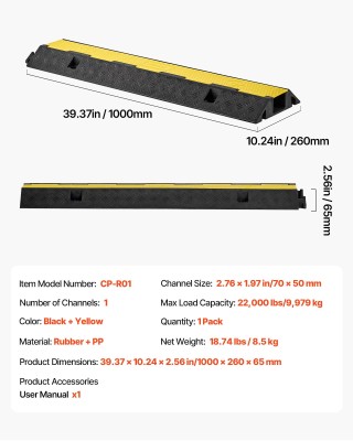 VEVOR Ανθεκτικό Προστατευτικό Καλωδίων, 9,979 kg/Άξονα, 70 x 50 mm ... VEVOR Ανθεκτικό Προστατευτικό Καλωδίων, 9,979 kg/Άξονα, 70 x 50 mm ...