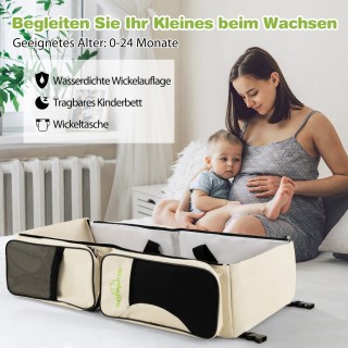 Costway Πολυλειτουργική Τσάντα Μωρού 3 σε 1 με Αλλαξιέρα και Ρηλάξ ...