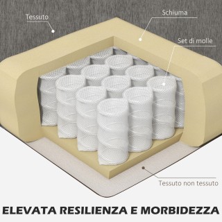 HOMCOM  Γωνιακός Καναπές 3 Θέσεων με Μαξιλάρι Καθίσματος και Πλάτης...