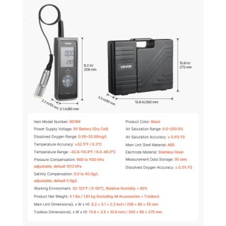 VEVOR Φορητό Μετρητή Διαλυμένου Οξυγόνου 0.0-20.0 mg/L BXSRYJBXS002... VEVOR Φορητό Μετρητή Διαλυμένου Οξυγόνου 0.0-20.0 mg/L BXSRYJBXS002...