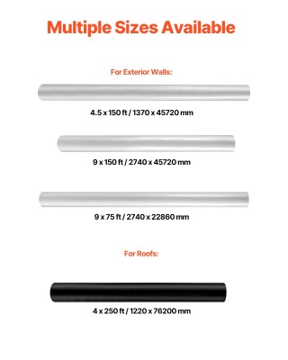 VEVOR Διαπερατό Φιλμ Οικιακής Προστασίας 2740 x 22860 mm, 0.13 mm Α...