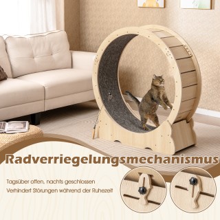 Costway Μεγάλος Τροχός Εκπαίδευσης Γατών 101 εκ. με Μηχανισμό Κλειδ...