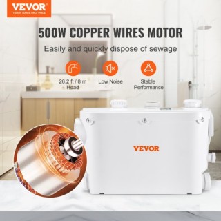 Αντλία Μακερατέρ VEVOR 500W για Τουαλέτα & Νεροχύτη  MTJZ500W8MWC3P...