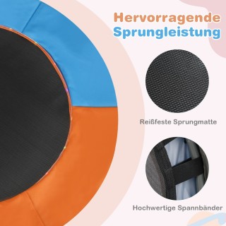 Costway Παιδικό Μίνι Τραμπολίνο με LED Φώτα, Χωρίς Ελατήρια, Αναδιπ...