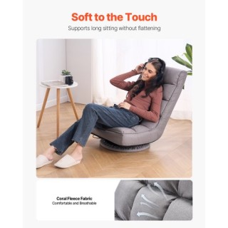 VEVOR Περιστρεφόμενη Καρέκλα Gaming με 4 Ρυθμιζόμενες Θέσεις DBYXZK...