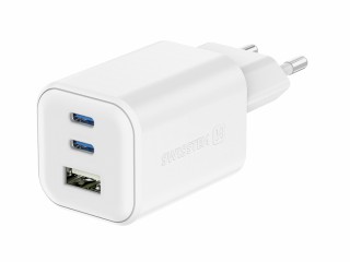 SWISSTEN Προσαρμογέας Ισχύος GaN με 2 Θύρες USB-C 65W PD και 1 Θύρα... SWISSTEN Προσαρμογέας Ισχύος GaN με 2 Θύρες USB-C 65W PD και 1 Θύρα...