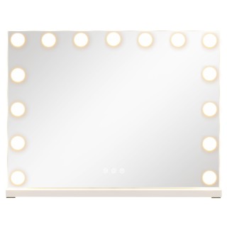 Costway Καθρέφτης Μακιγιάζ Hollywood με 3 Αποχρώσεις Φωτισμού & Ρυθ...