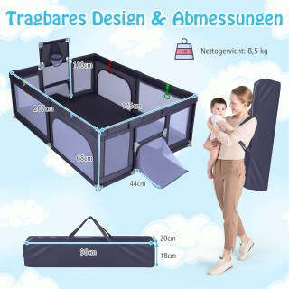 Costway Βρεφικό Πάρκο Παιχνιδιού με Μπάσκετ & Ποδοσφαιρικά Δίχτυα σ... Costway Βρεφικό Πάρκο Παιχνιδιού με Μπάσκετ & Ποδοσφαιρικά Δίχτυα σ...