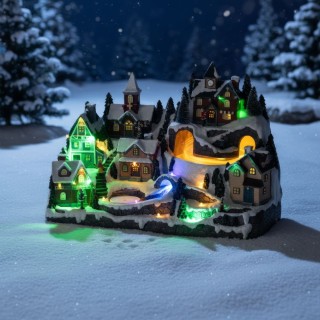Galileo Χριστουγεννιάτικο χωριό με μουσική, κίνηση και 42 LED 49x27...