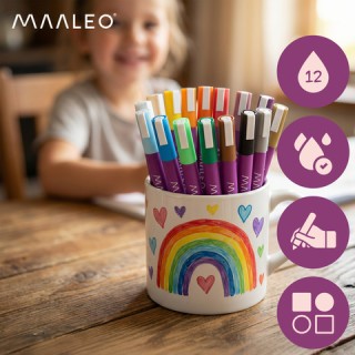 Maaleo Σετ 16 τμχ Ακρυλικοί Μαρκαδόροι , Αδιάβροχοι και Ανθεκτικοί ...