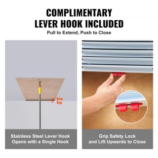 Τηλεσκοπική Σκάλα Σοφίτας VEVOR, 350lb, 39.37 x 23.6, Αλουμινίου, 9... Τηλεσκοπική Σκάλα Σοφίτας VEVOR, 350lb, 39.37 x 23.6, Αλουμινίου, 9...