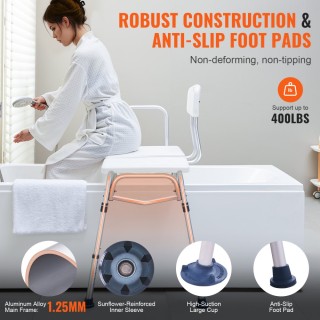 Καθισμα Ντους με Ρυθμιζόμενο Ύψος VEVOR GDSYGZYTLSLBMPECKV0