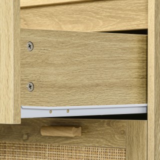 HOMCOM Κινητή Συρταριέρα 4 Συρτάρια Μποέμ Στυλ από Ξύλο και Ρατάν 9... HOMCOM Κινητή Συρταριέρα 4 Συρτάρια Μποέμ Στυλ από Ξύλο και Ρατάν 9...