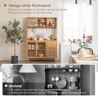 Costway Πολυλειτουργικό Ντουλάπι Κουζίνας  120 x 35 x 175 cm από Μπ...