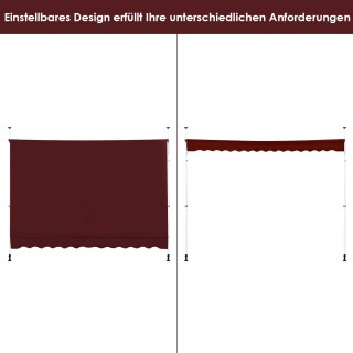 Costway  Αυτοστηριζόμενο Τέντα Μπαλκόνι 300 cm, Ρυθμιζόμενη σε Ύψος...