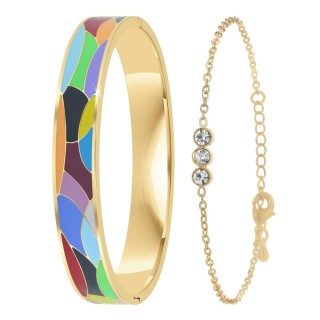 So Charm Σετ 2 Βραχιόλια διακοσμημένο με Κρύσταλλα Swarovski και ρη... So Charm Σετ 2 Βραχιόλια διακοσμημένο με Κρύσταλλα Swarovski και ρη...