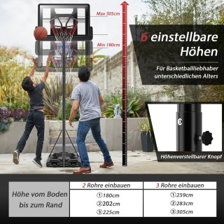 Costway  Ρυθμιζόμενη και Ανθεκτική Μπασκέτα για Όλη την Οικογένεια ...