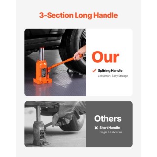 VEVOR Υδραυλικός Γρύλος Μπουκαλιού 30 Τόνων Χειροκίνητος Υψηλής Ανύ... VEVOR Υδραυλικός Γρύλος Μπουκαλιού 30 Τόνων Χειροκίνητος Υψηλής Ανύ...