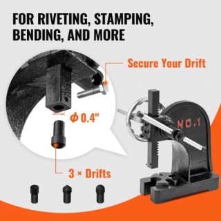 VEVOR Πρέσα 1 Τόνου με Χειροτροχό από Χυτοσίδηρο SDKYLJGGSL1T2G169V0 VEVOR Πρέσα 1 Τόνου με Χειροτροχό από Χυτοσίδηρο SDKYLJGGSL1T2G169V0