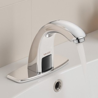 VEVOR Αυτόματος Αισθητήρας Βρύσης Λουτρού Χωρίς Επαφή, Ασημί, 6.3 x...