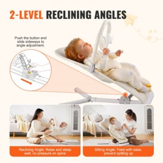 VEVOR  Πτυσσόμενο Καθισματάκι Μωρού με Μπάρα Παιχνιδιών (0-9 Μηνών)...