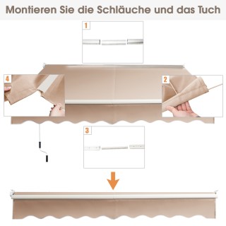 Costway Εξωτερική επεκτάσιμη τέντα από αδιάβροχο πολυεστέρα 295 x 2... Costway Εξωτερική επεκτάσιμη τέντα από αδιάβροχο πολυεστέρα 295 x 2...
