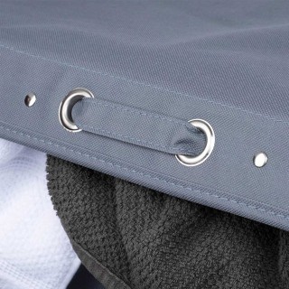 BAKAJI  Καλάθι Απλύτων 3 Διαμερίσματα Πτυσσόμενο Υφασμάτινο με Ρόδε...