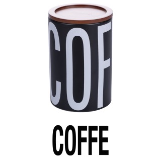 Villa DEste  Κεραμικό βάζο καφέ 750 ml με καπάκι από μπαμπού Bigism...