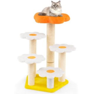 Costway Χαριτωμένο Γατόδεντρο Εσωτερικού Χώρου με Λούτρινη Επιφάνει...