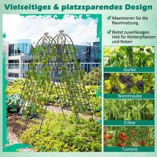 Costway Σετ από 2 Διακοσμητικά Κιγκλιδώματα με Σχέδιο Σχάρας, Ελεύ... Costway Σετ από 2 Διακοσμητικά Κιγκλιδώματα με Σχέδιο Σχάρας, Ελεύ...