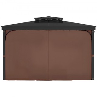 Αδιάβροχες Κουρτίνες Κιόσκι 344 x 344 x 213 cm Καφέ SMLTCL12FT12TZJ...