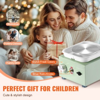 VEVOR Μίνι Ηλεκτρικός Τροχός Πλάστης Αγγειοπλαστικής 0-320RPM Πράσι... VEVOR Μίνι Ηλεκτρικός Τροχός Πλάστης Αγγειοπλαστικής 0-320RPM Πράσι...