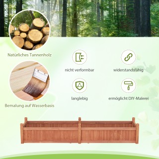 Costway Ξύλινη Ζαρντινιέρα με Διαχωριστικό και Αποστραγγιστικές Οπέ... Costway Ξύλινη Ζαρντινιέρα με Διαχωριστικό και Αποστραγγιστικές Οπέ...