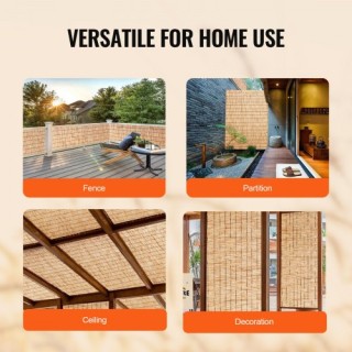 Φράχτης Καλαμιών VEVOR 13.3 x 3.3 για Ιδιωτικότητα και Τοπία Κήπου ...