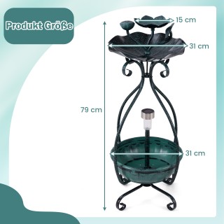 Costway Ηλιακό Λουτρό Πουλιών με Τροφοδότη και Διακοσμητικά Λωτού σ... Costway Ηλιακό Λουτρό Πουλιών με Τροφοδότη και Διακοσμητικά Λωτού σ...