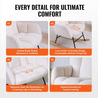 Καρέκλα Κουνιστή VEVOR για Βρεφικό Δωμάτιο, Υφασμάτινη Επένδυση, Λε... Καρέκλα Κουνιστή VEVOR για Βρεφικό Δωμάτιο, Υφασμάτινη Επένδυση, Λε...